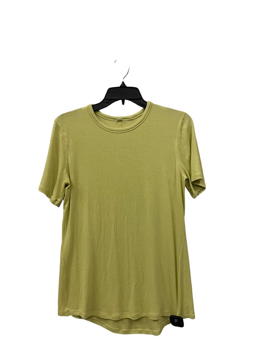 Athletic Top Short Sleeve By Lululemon In Yellow, Size: 12