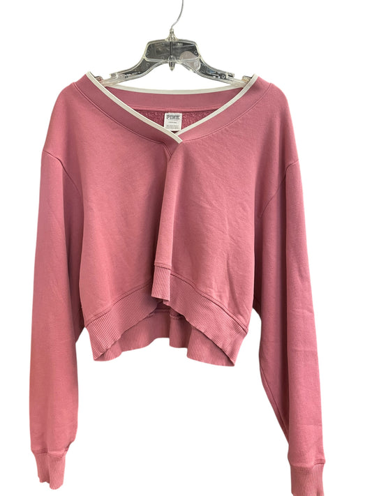 Sweatshirt Crewneck By Pink In Pink, Size: L