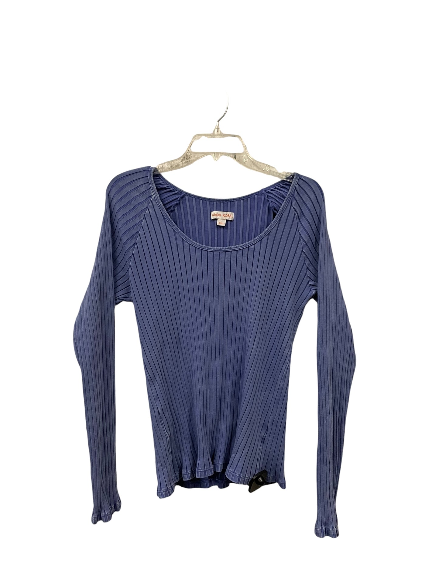 Top Long Sleeve By Knox Rose In Purple, Size: L