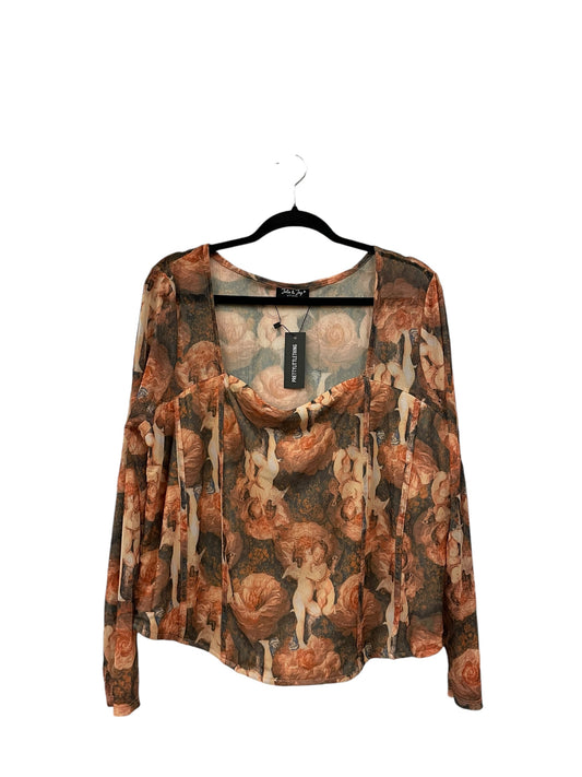 Top Long Sleeve By Clothes Mentor In Orange, Size: 2x