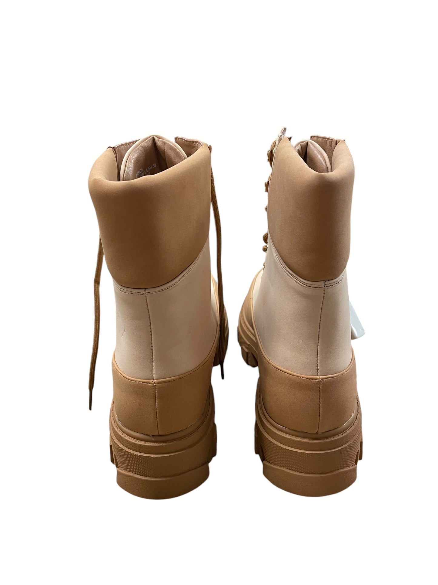 Boots Ankle Heels By Just Fab In Tan, Size: 8.5