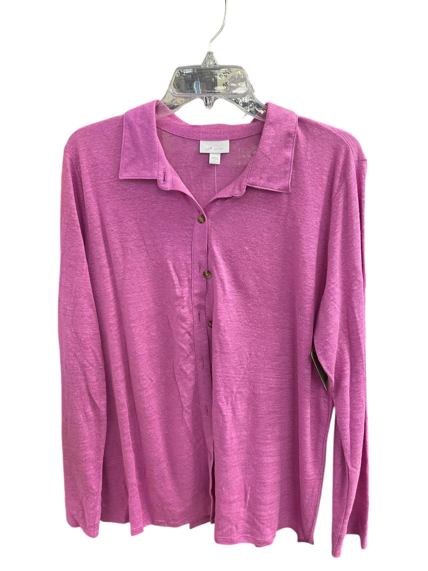 Top Long Sleeve By J. Jill In Purple, Size: L