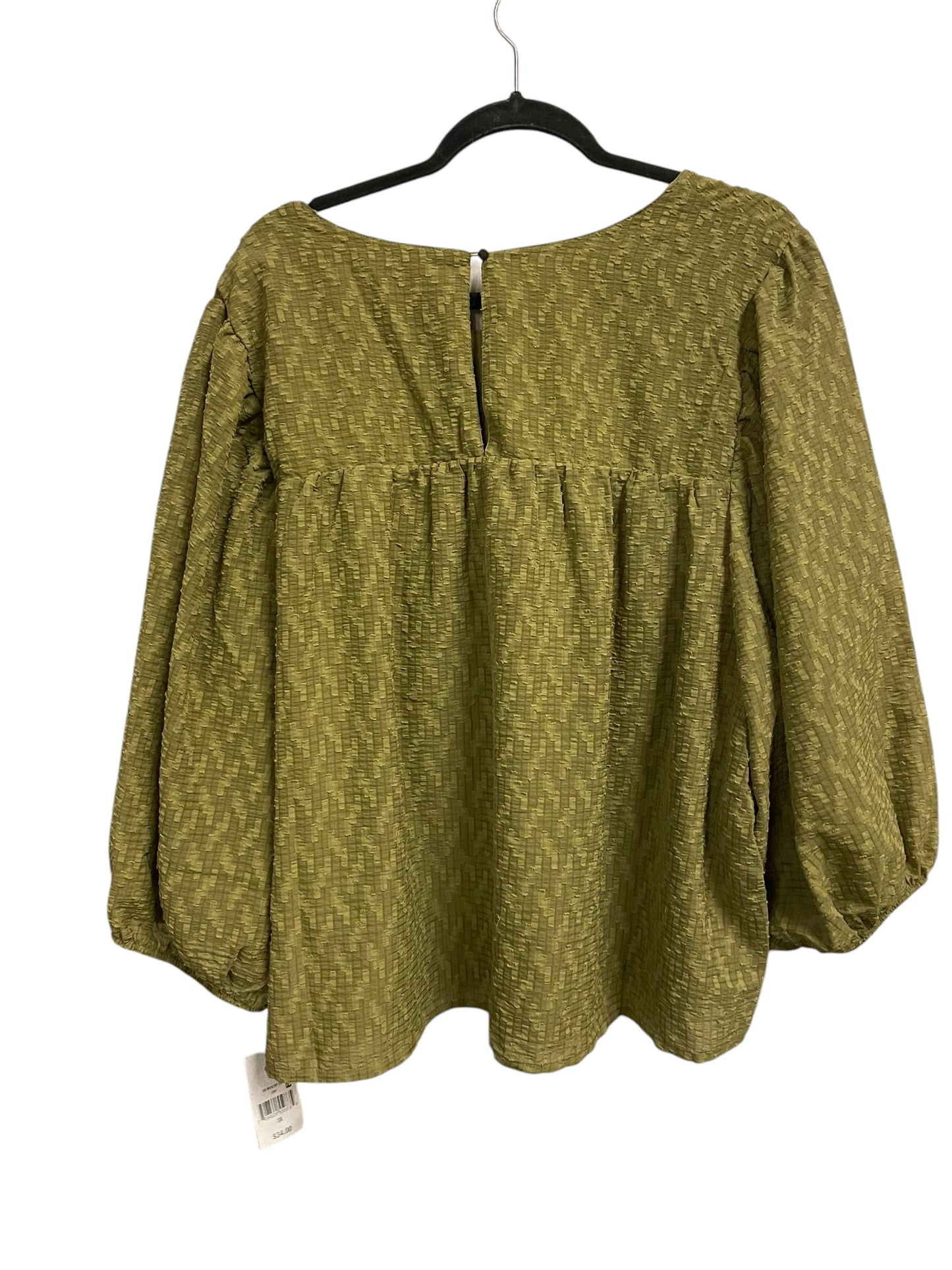 Top Long Sleeve By Ophelia Roe In Green, Size: 3x