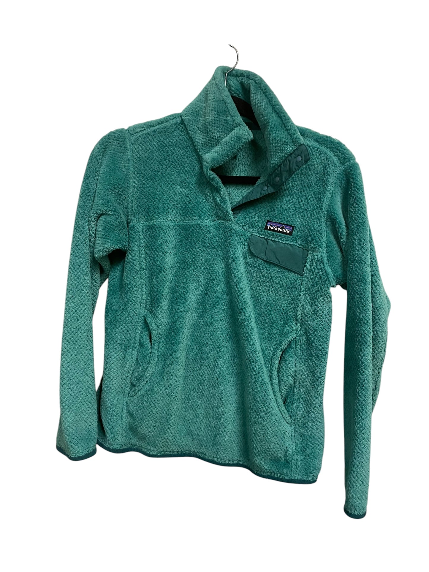 Sweatshirt Collar By Patagonia In Teal, Size: Xs