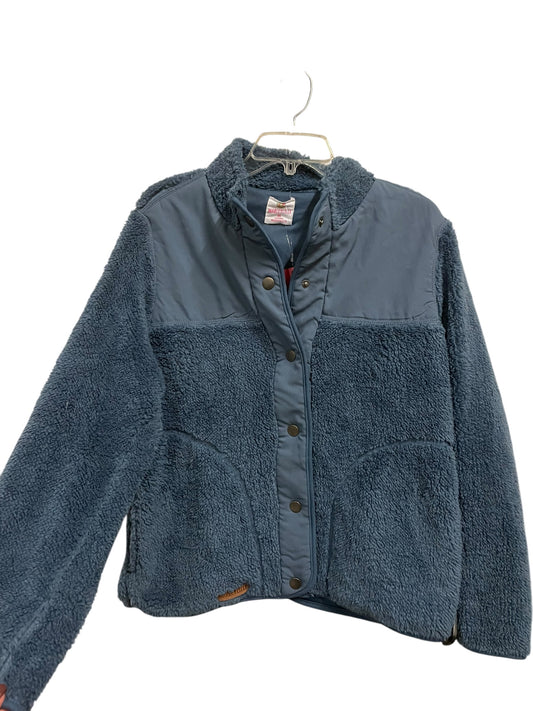 Jacket Faux Fur & Sherpa By Clothes Mentor In Blue, Size: M