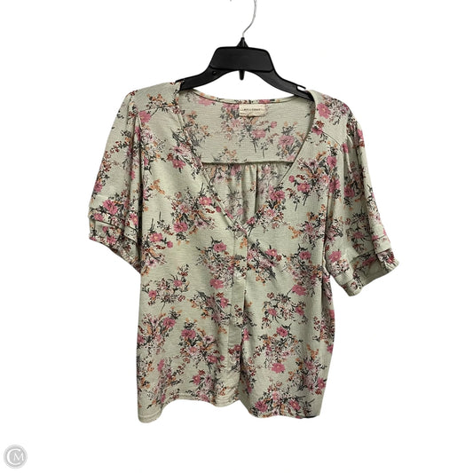 Top Short Sleeve By Melloday In Green, Size: Xl