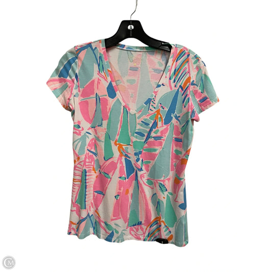 Top Short Sleeve Designer By Lilly Pulitzer In Multi-colored, Size: Xs