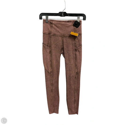Athletic Capris By Lululemon In Orange, Size: 4