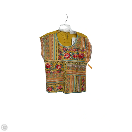 Top Short Sleeve By Impressions In Yellow, Size: S