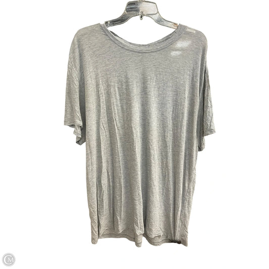 Athletic Top Short Sleeve By Lululemon In Grey, Size: L