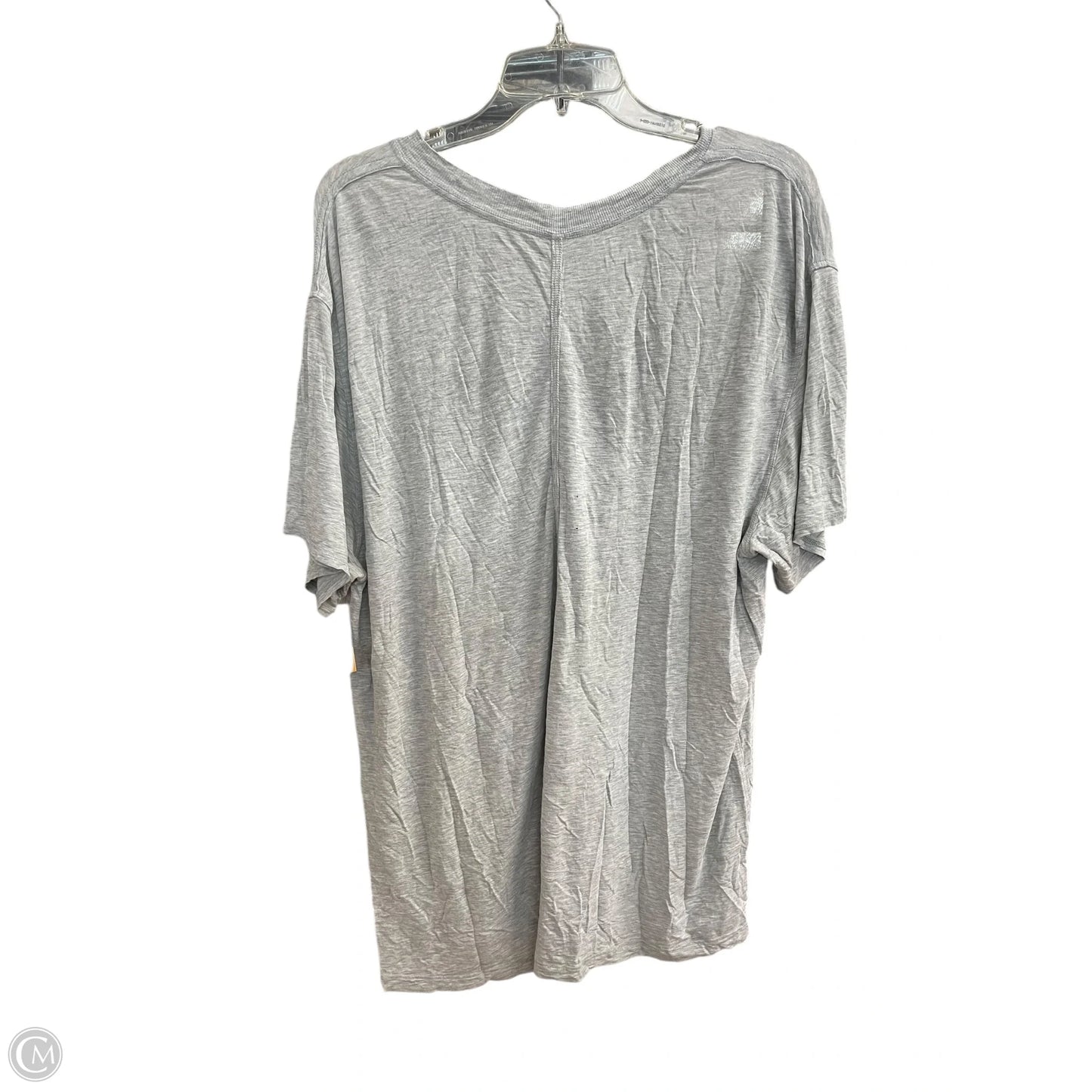 Athletic Top Short Sleeve By Lululemon In Grey, Size: L
