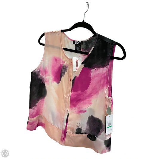 Top Sleeveless By Dkny In Pink & Purple, Size: L