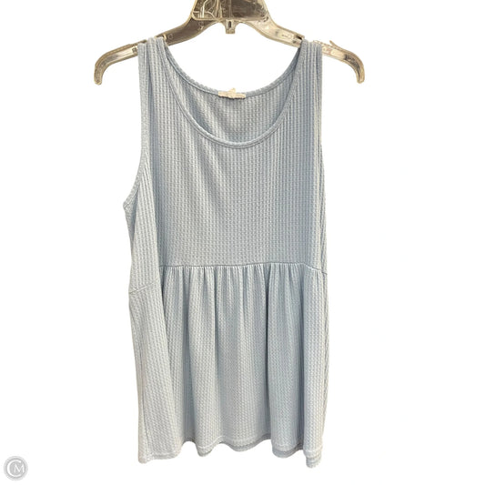 Top Sleeveless By Chicsoul In Blue, Size: 1x