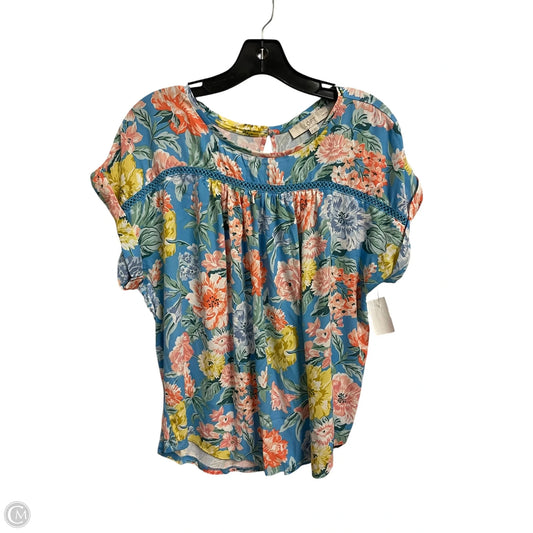 Top Sleeveless By Loft In Blue, Size: Lp