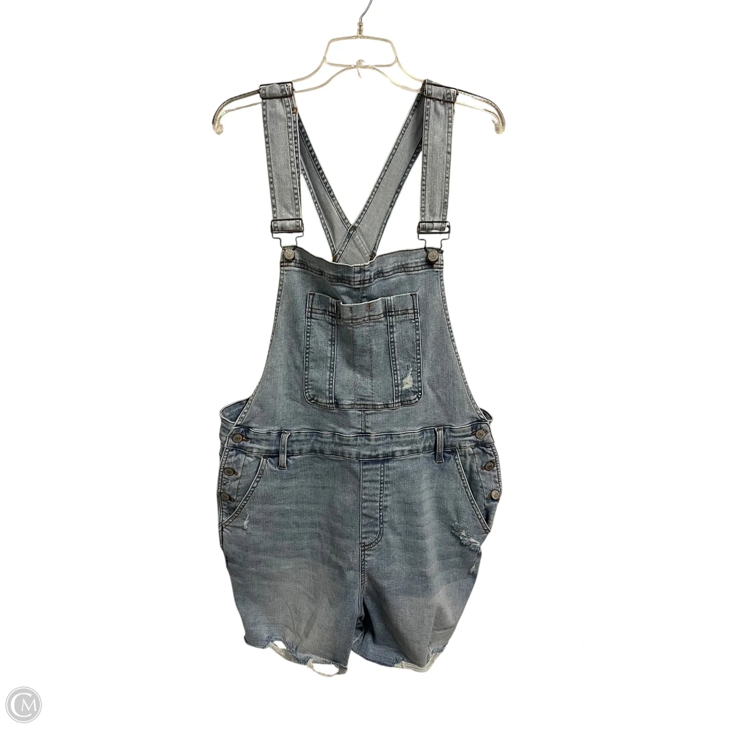 Shortalls By Judy Blue In Blue Denim, Size: 3x
