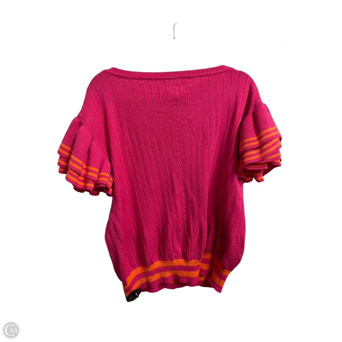 Top Short Sleeve By Bibi In Pink, Size: Xl