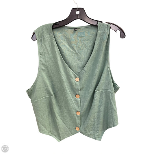 Top Sleeveless By Clothes Mentor In Green, Size: 2x