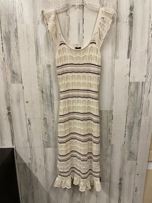 Cream Dress Casual Midi Freshman, Size S