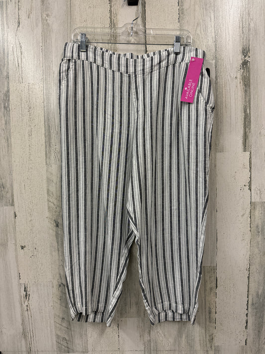 Striped Pattern Pants Cropped Dip, Size 14