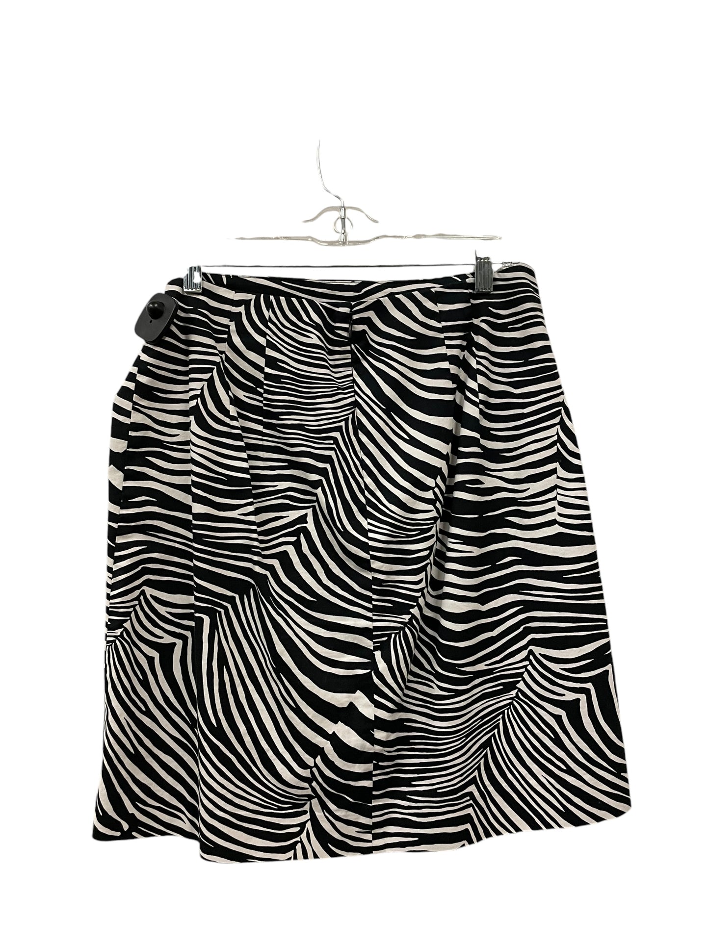 Skirt Midi By Ann Taylor In Black & White, Size: 10