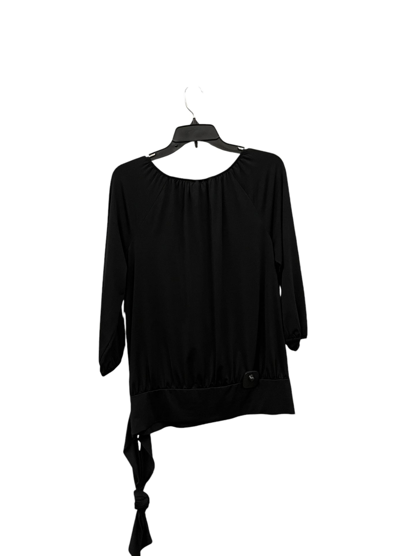 Top Long Sleeve By International Concepts In Black, Size: L