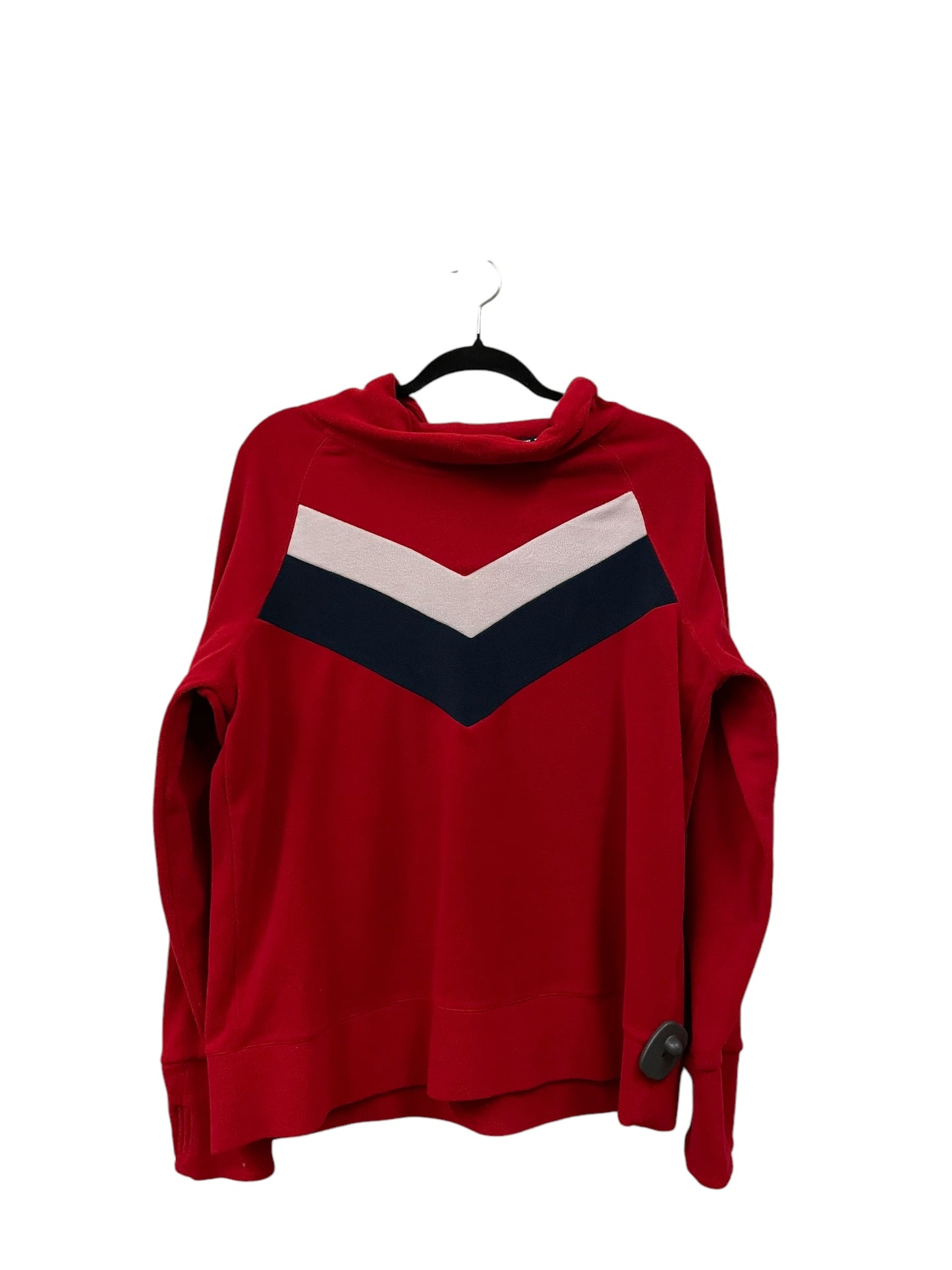 ATHLETIC SWEATSHIRT COLLAR TOMMY HILFIGER in RED, Size: L