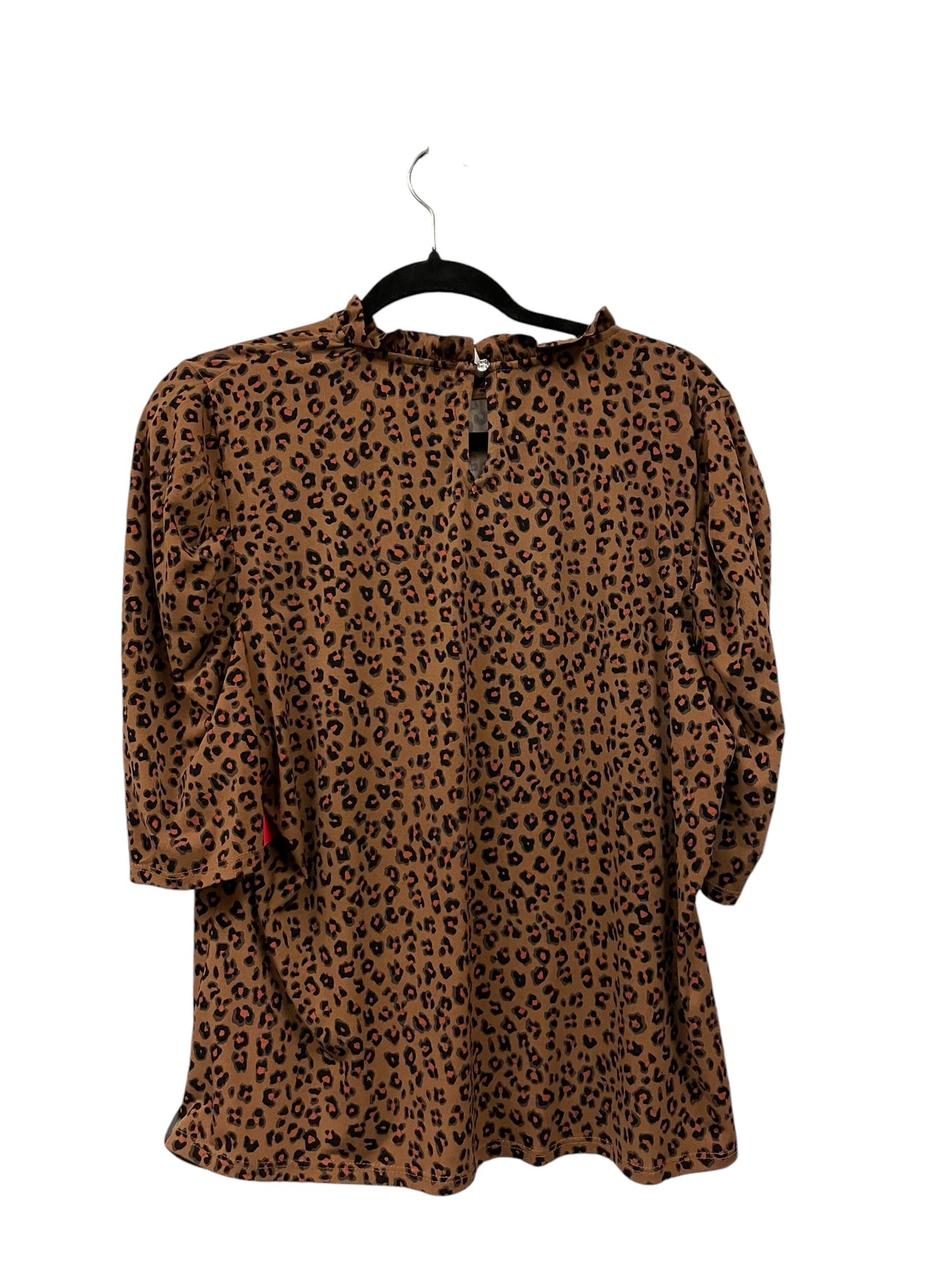 Top Long Sleeve By Cece In Animal Print, Size: Xl