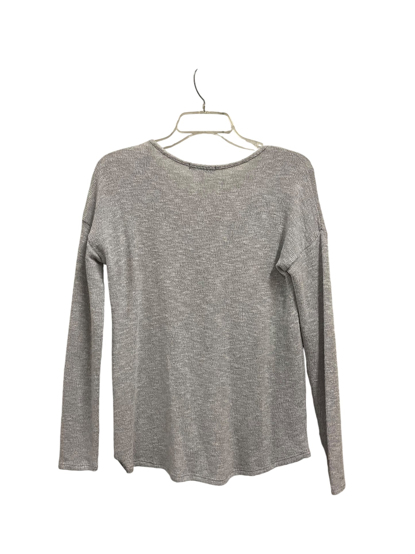 Top Long Sleeve By Moa Moa In Grey, Size: M