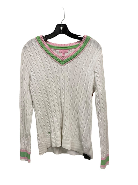 Sweater By Lilly Pulitzer In White, Size: L