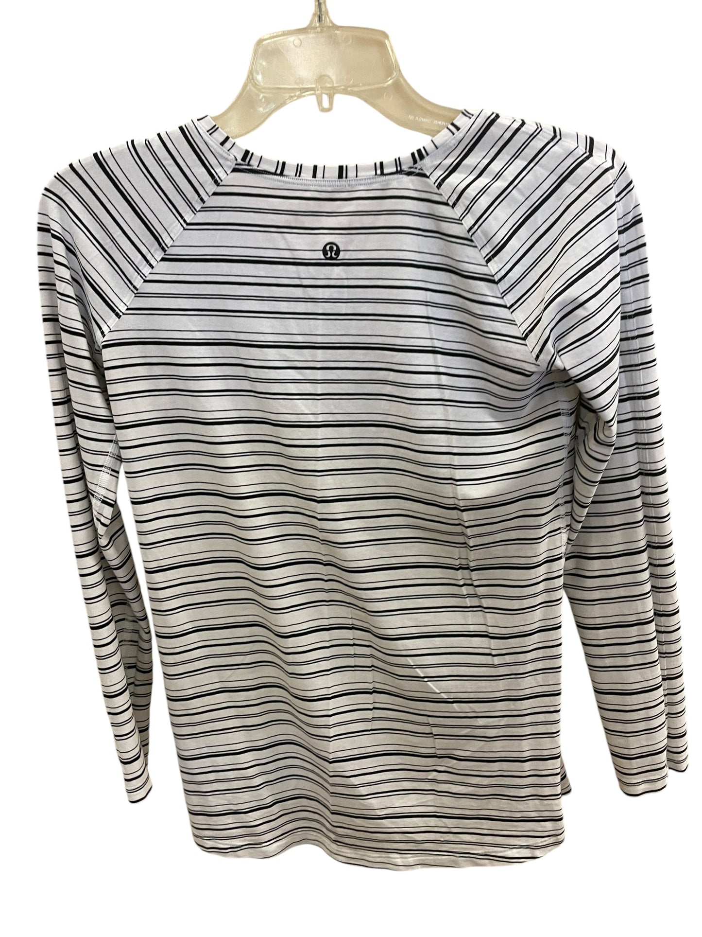 Athletic Top Long Sleeve Crewneck By Lululemon In Striped Pattern, Size: 2