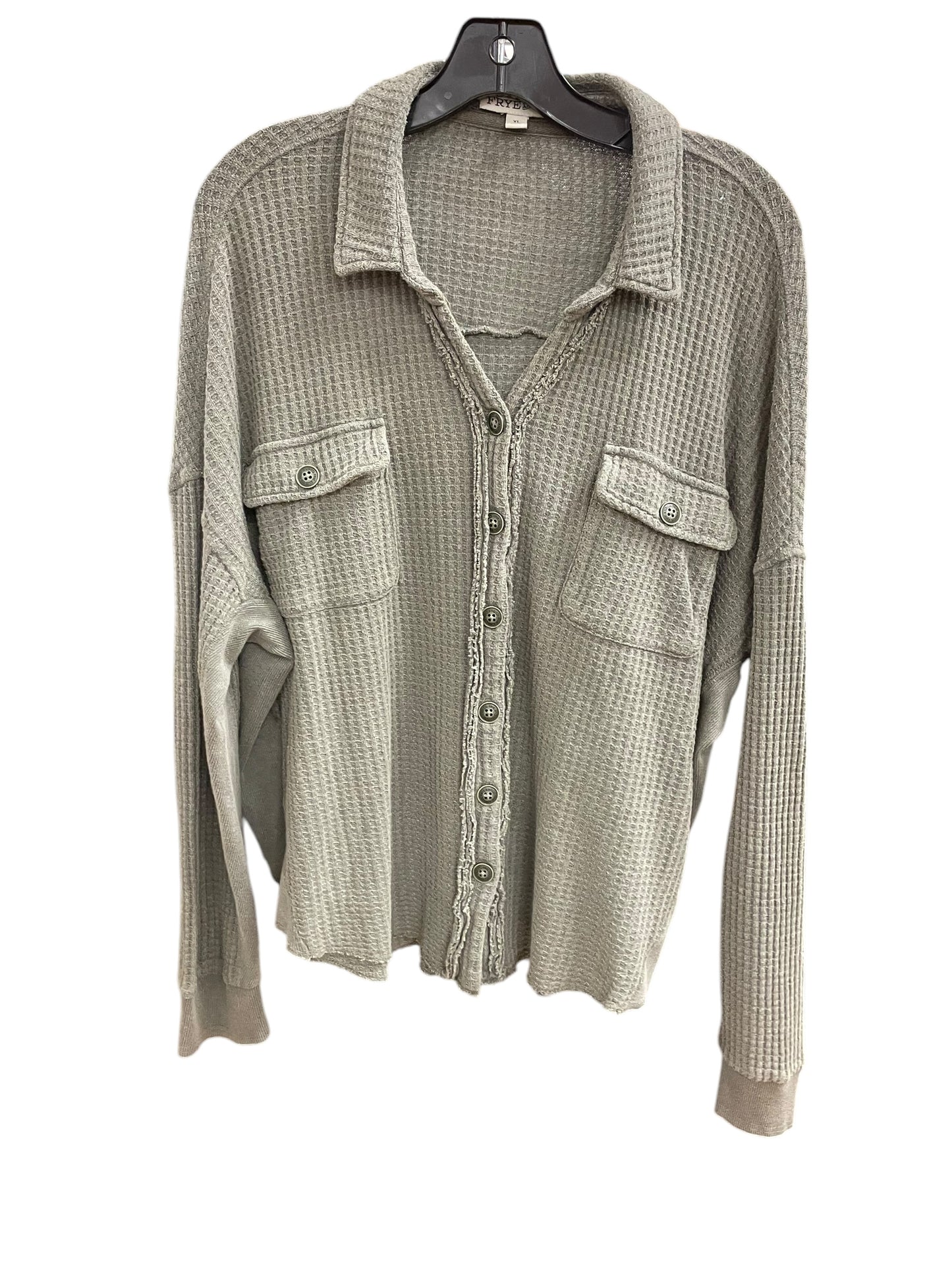 Top Long Sleeve By Frye And Co In Green, Size: Xl