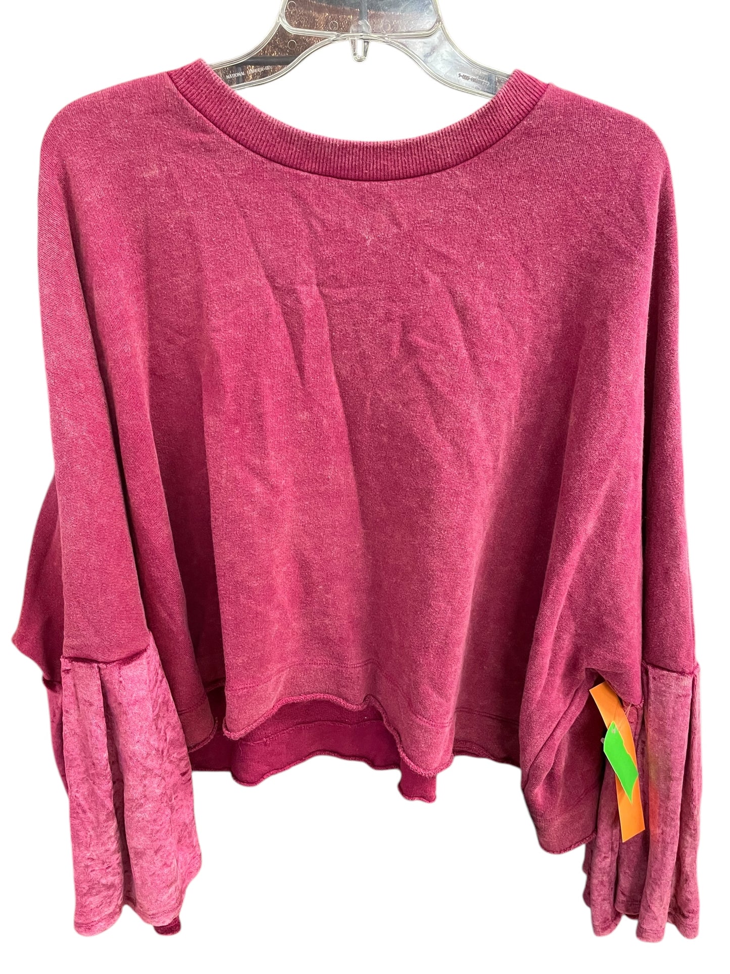 Sweatshirt Crewneck By Free People In Pink, Size: M