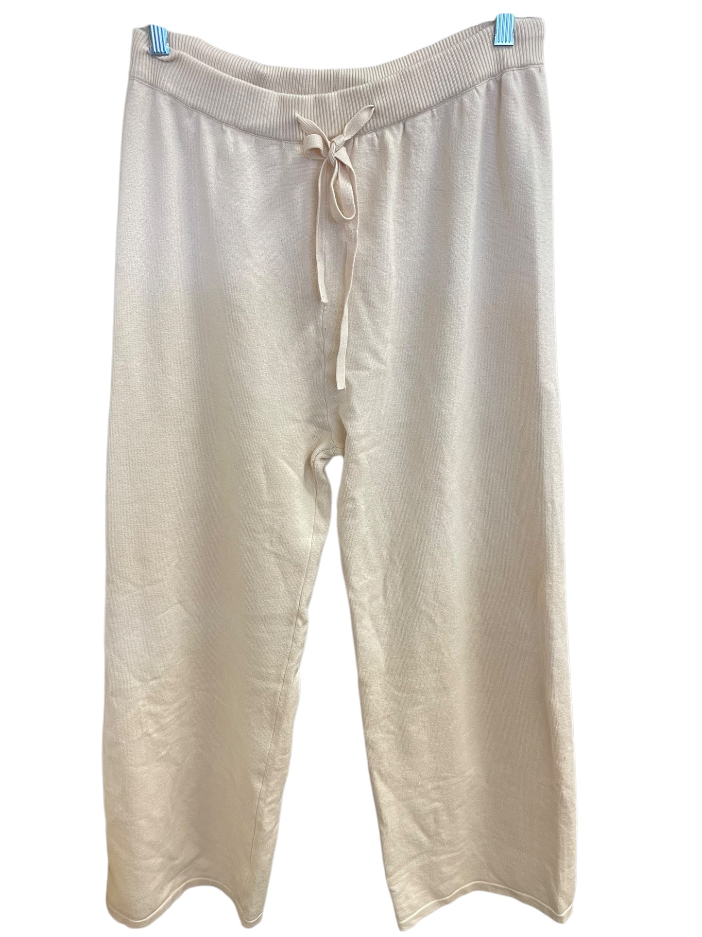 Pants Lounge By Clothes Mentor In Cream, Size: L