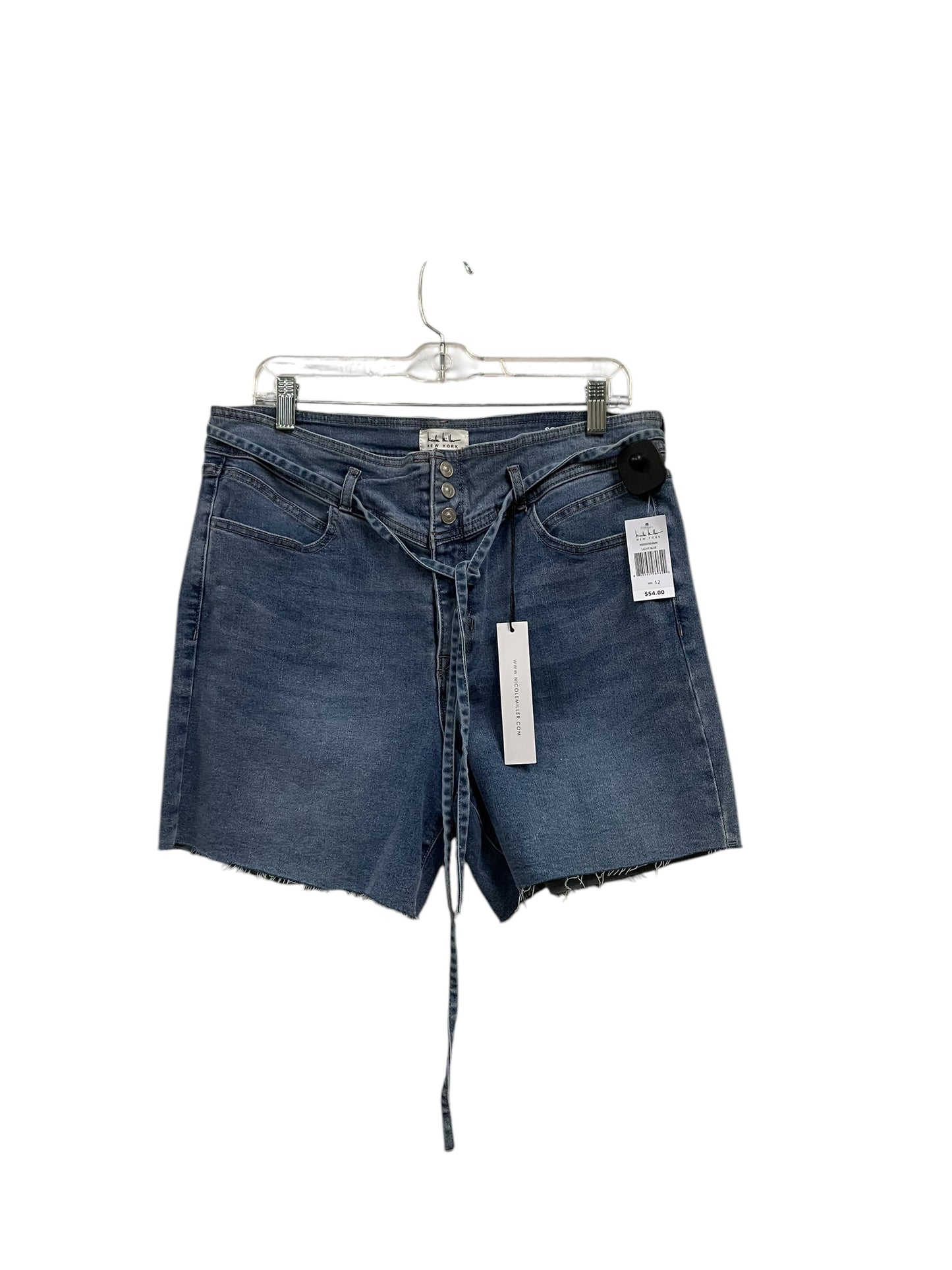 Shorts By Nicole Miller In Blue Denim, Size: 12