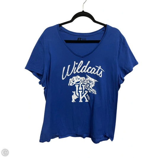 Top Short Sleeve By Clothes Mentor In Blue, Size: 2x