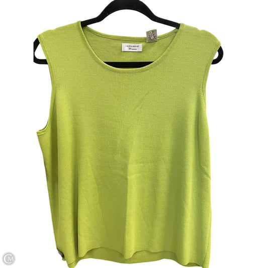 Top Sleeveless Basic By Laura Ashley In Green, Size: 2x
