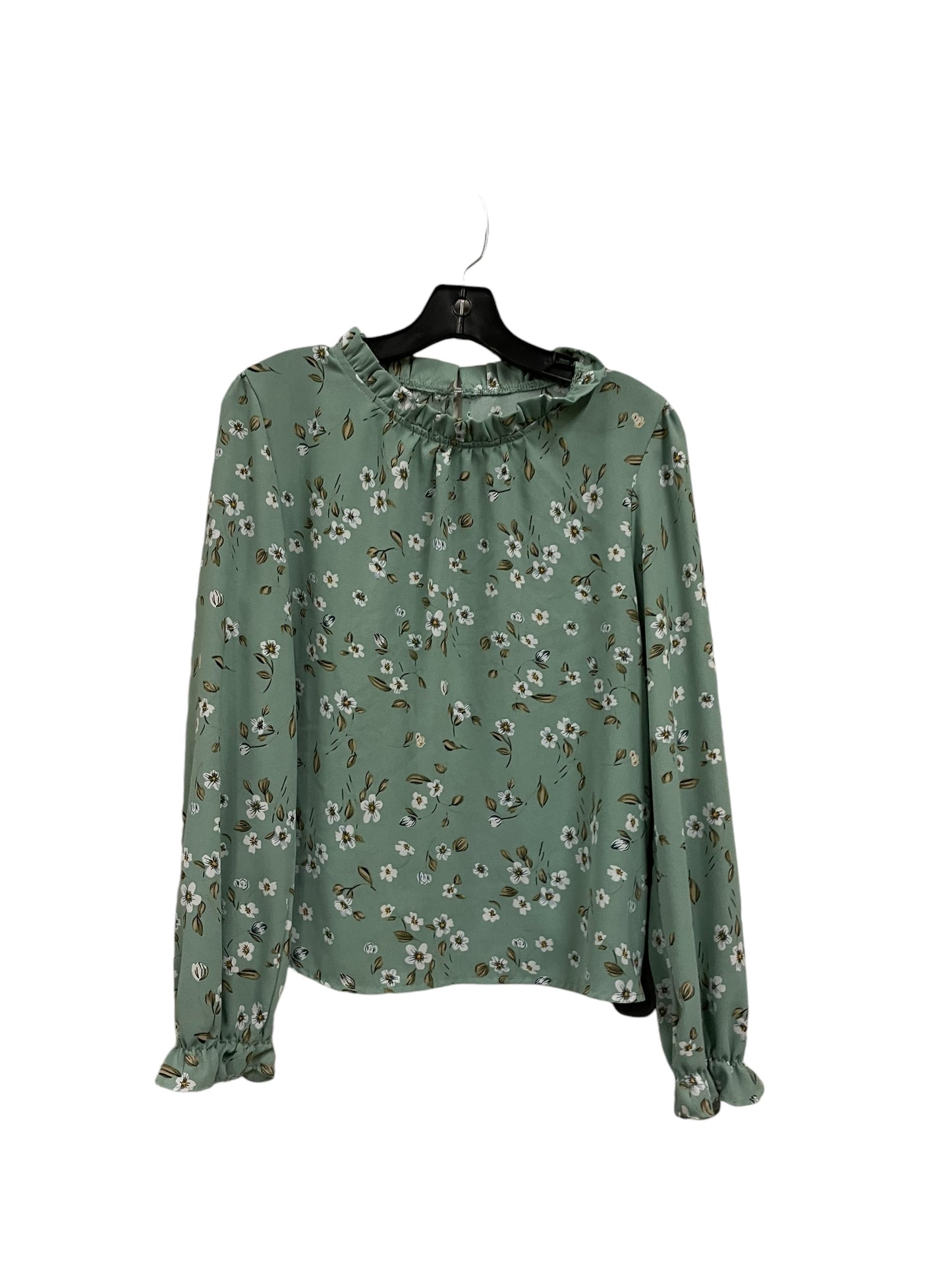 Top Long Sleeve By Clothes Mentor In Green, Size: M