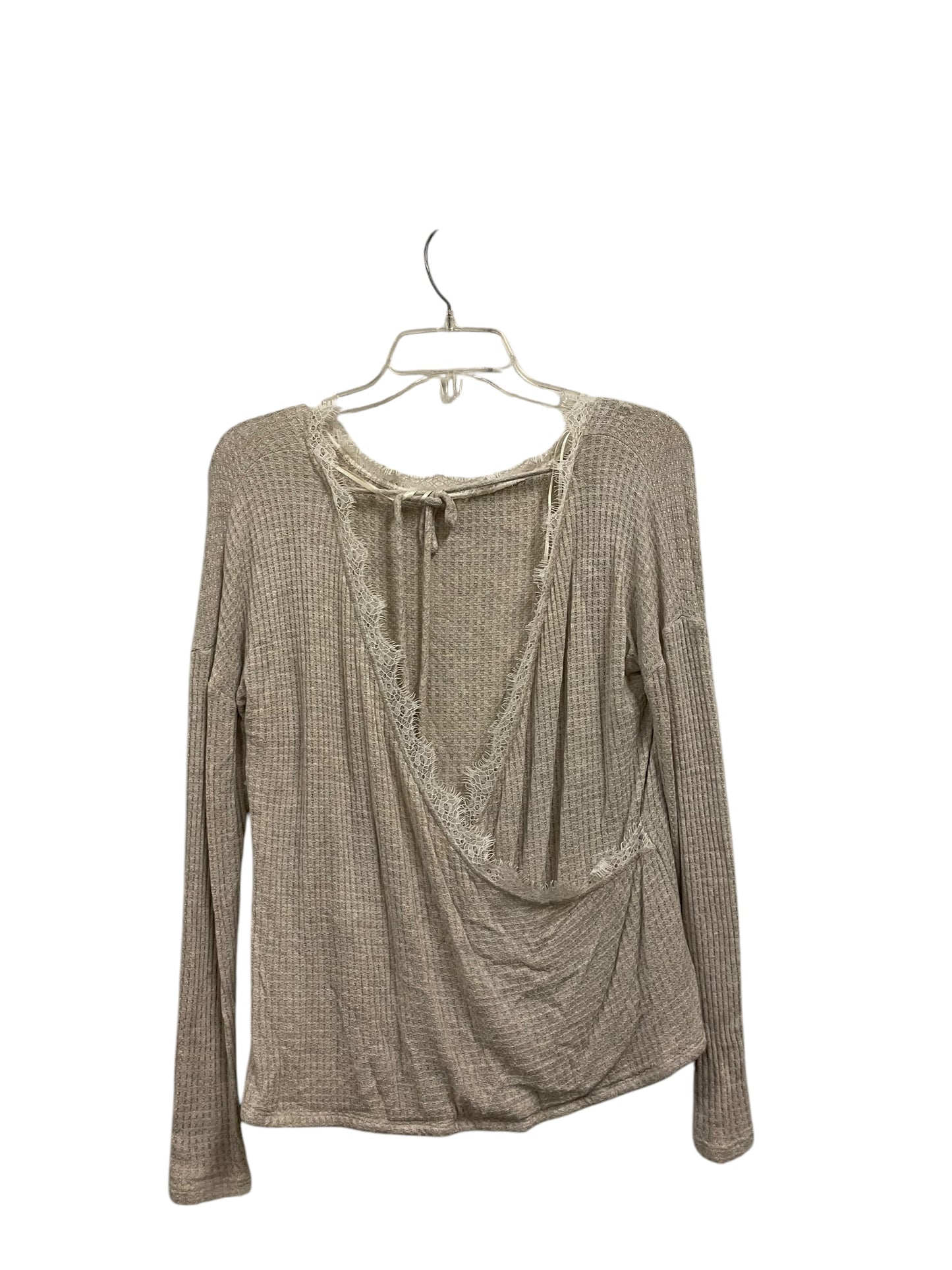 Top Long Sleeve By Alya In Beige, Size: Xs