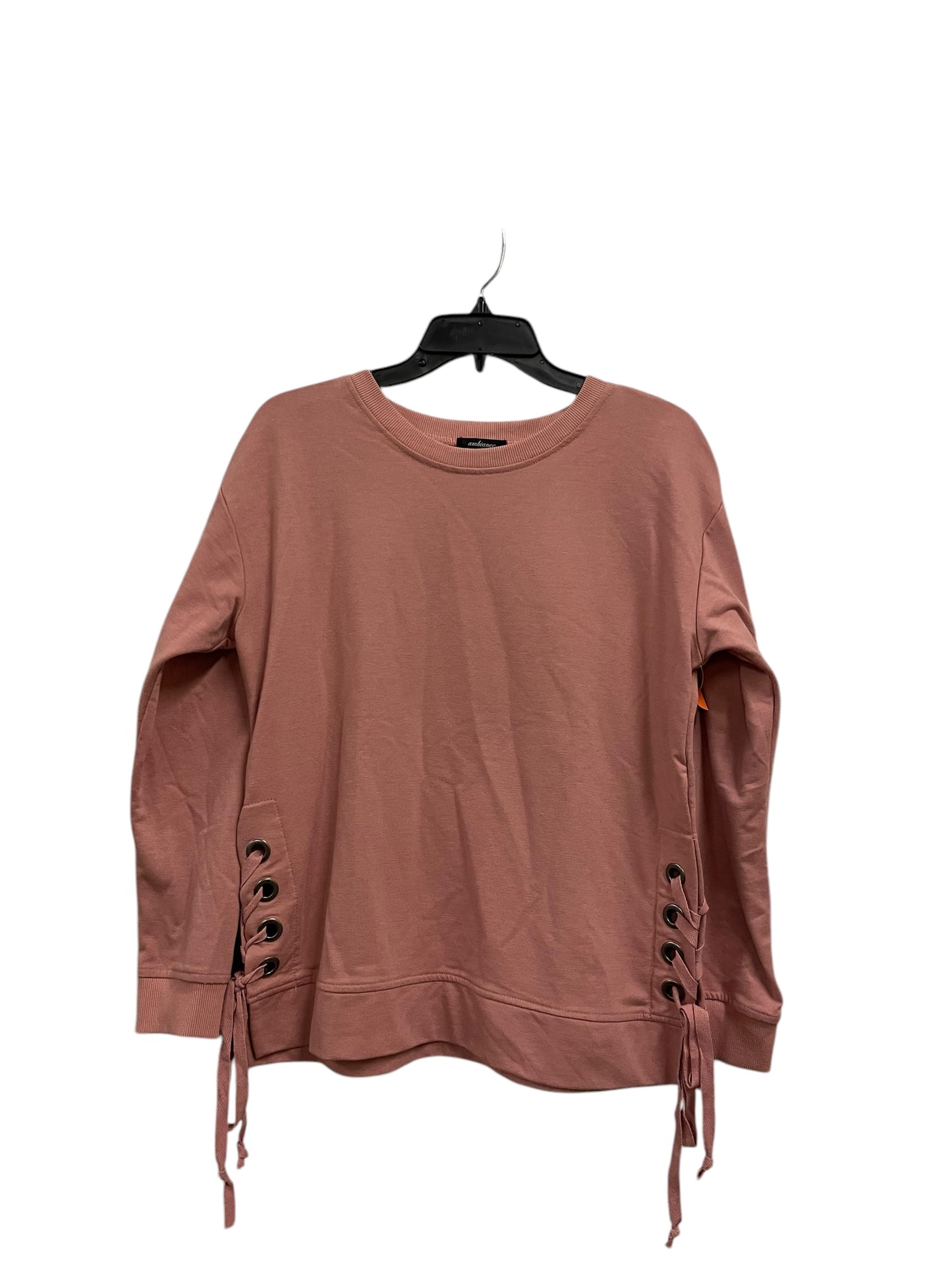 Top Long Sleeve By Ambiance Apparel In Pink, Size: S