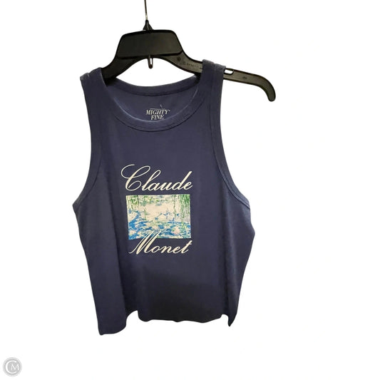 Top Sleeveless By Mighty Fine In Blue, Size: S