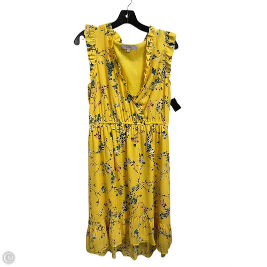 Dress Casual Maxi By Loft In Yellow, Size: S