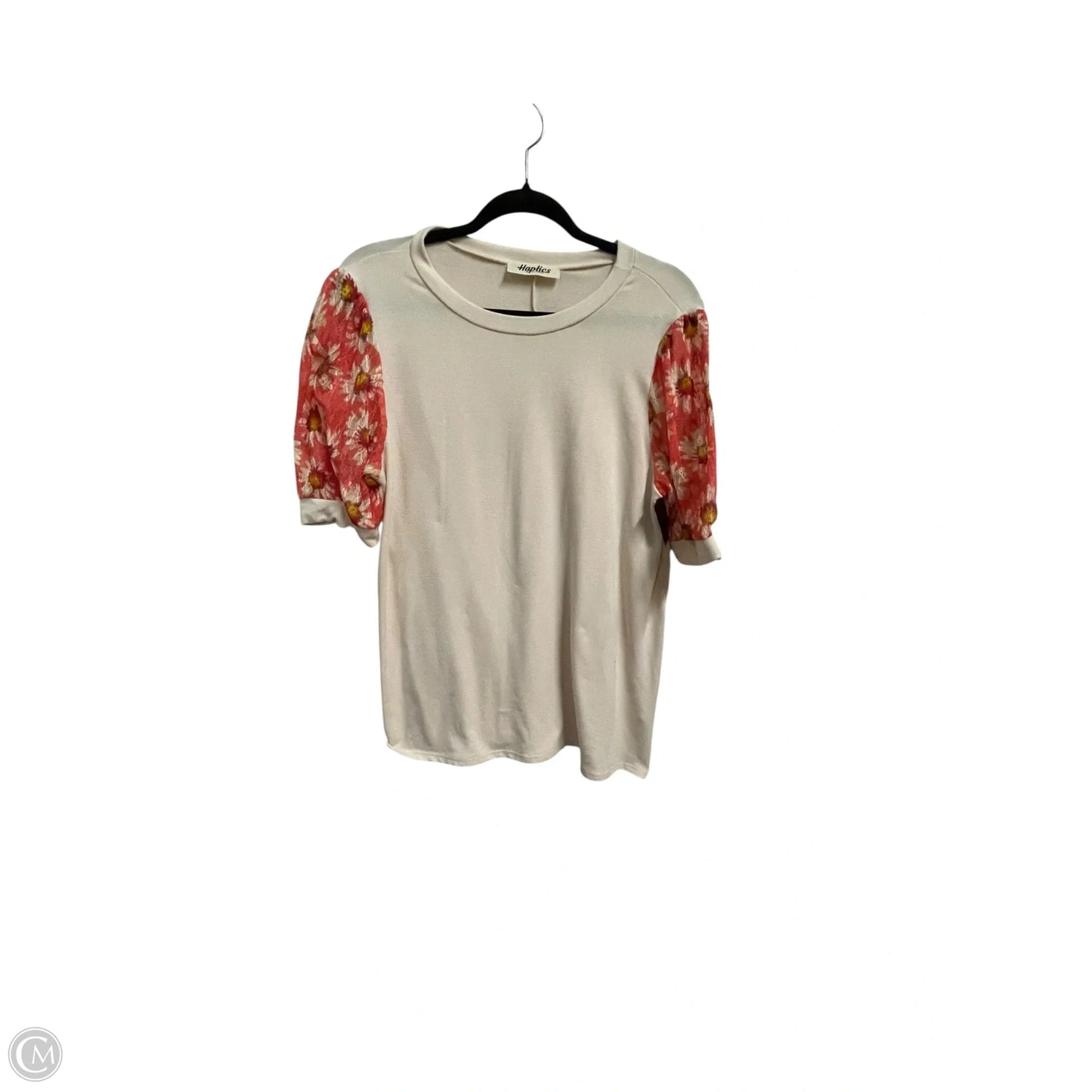 Top Short Sleeve By Haptics In Cream, Size: M