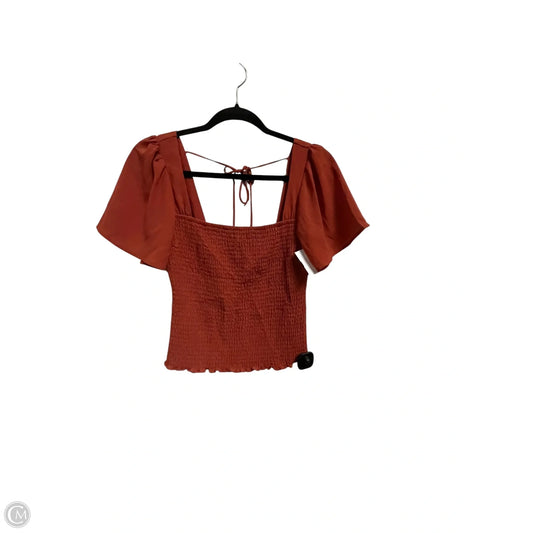 Top Short Sleeve By Abercrombie And Fitch In Orange, Size: M