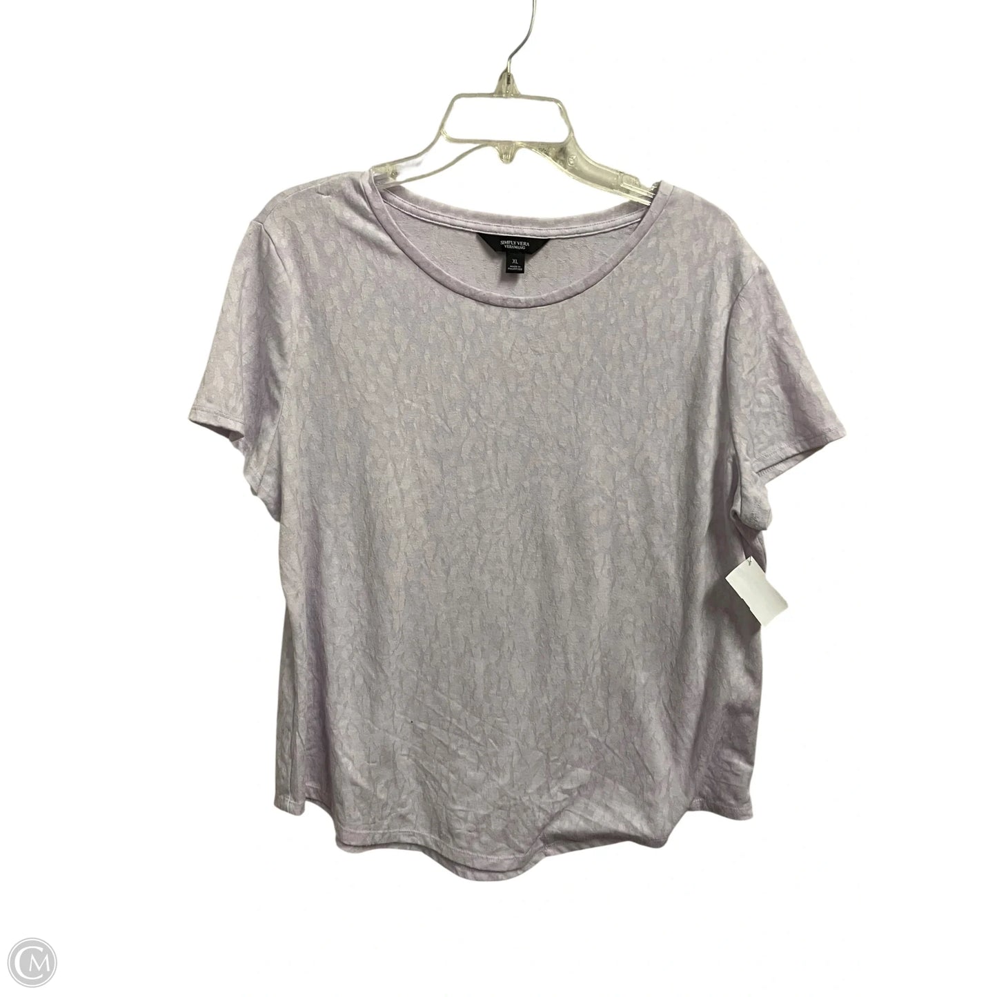 Top Short Sleeve By Simply Vera In Purple, Size: Xl