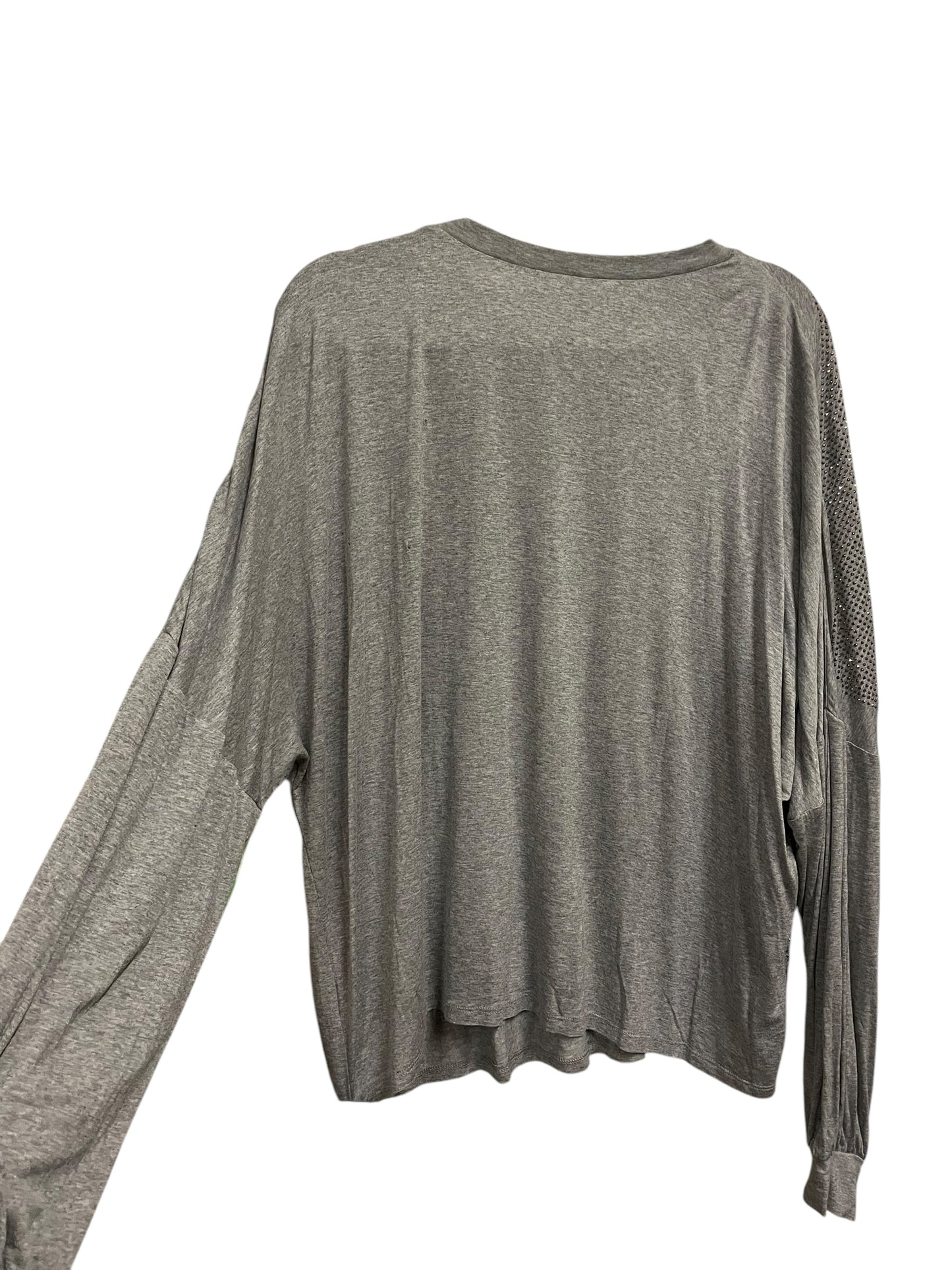 Top Long Sleeve By Vocal In Silver, Size: 2x