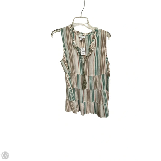 Top Short Sleeve By J. Jill In Striped Pattern, Size: Mp