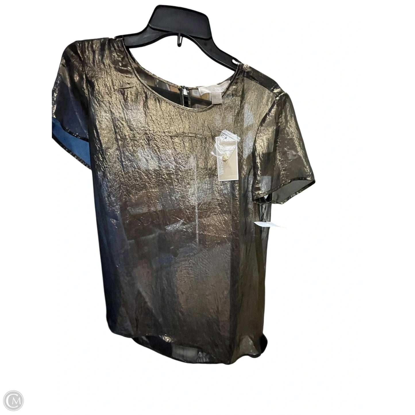 Top Short Sleeve By Michael By Michael Kors In Gold, Size: S