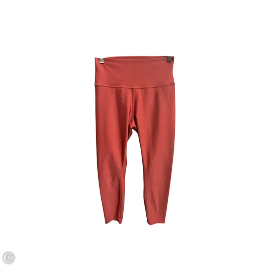 Athletic Pants By Alo In Pink, Size: L