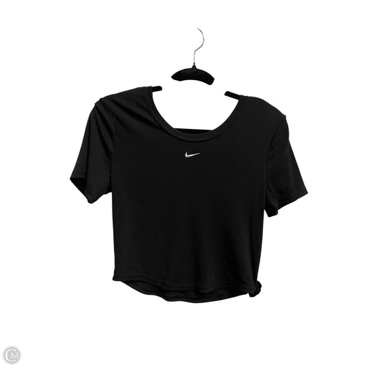 Athletic Top Short Sleeve By Nike In Black, Size: M
