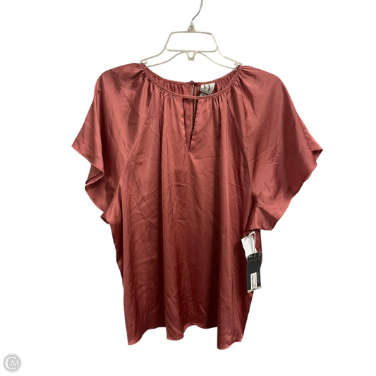 Top Short Sleeve By Worthington In Pink, Size: 2x